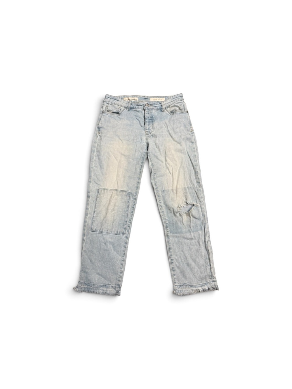 Pilcro and the Letterpress | Light Wash Straight-Leg Patch Jeans Hyphen Size 27